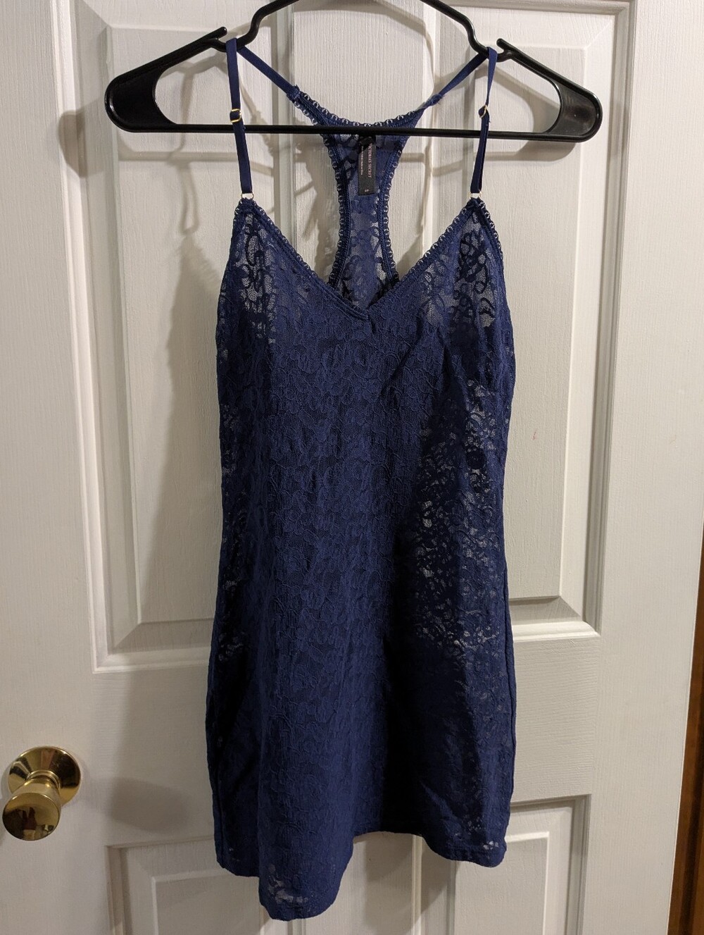 Victoria's Secret Navy Blue Lace Lingerie Slip